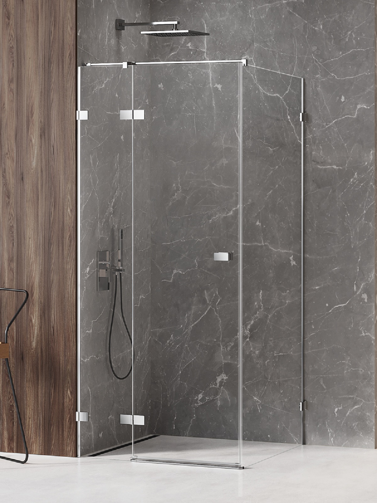 New Trendy Avexa cabină de duș 120x90 cm dreptunghiular crom luciu/sticlă transparentă EXK-1507