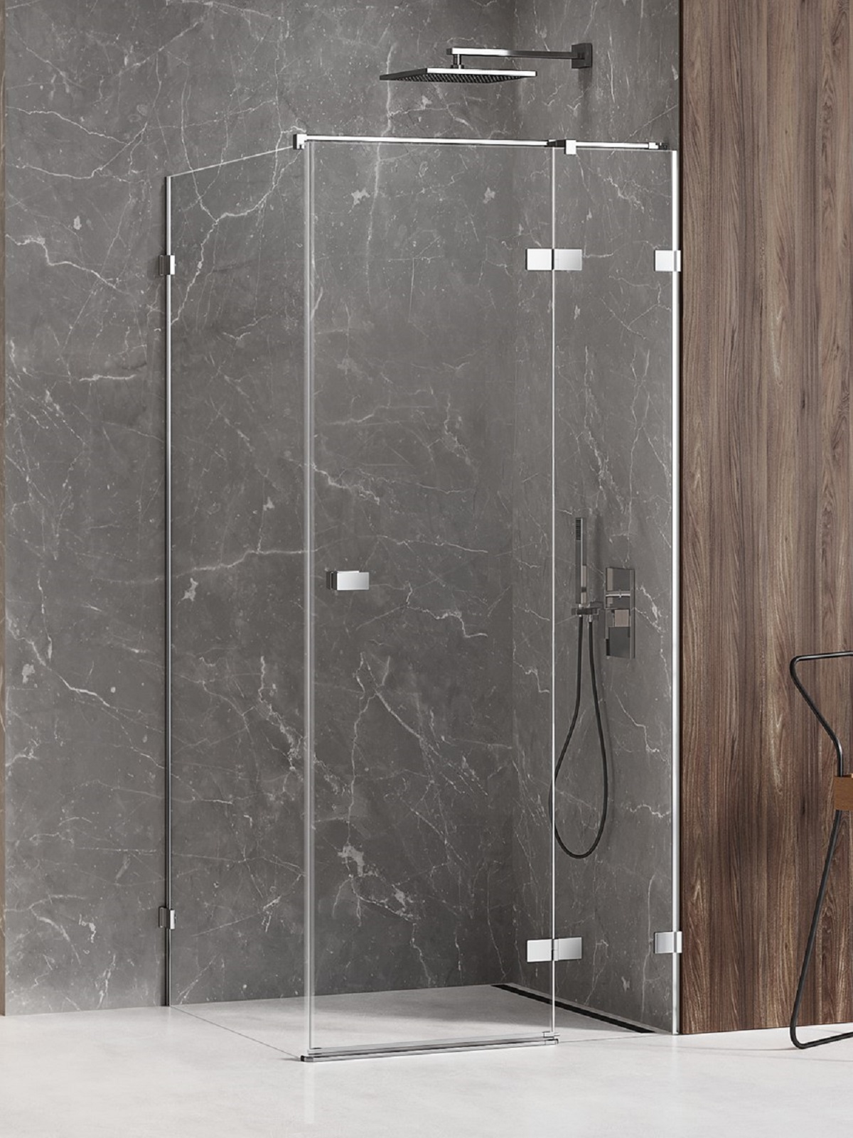 New Trendy Avexa cabină de duș 120x110 cm dreptunghiular crom luciu/sticlă transparentă EXK-1512