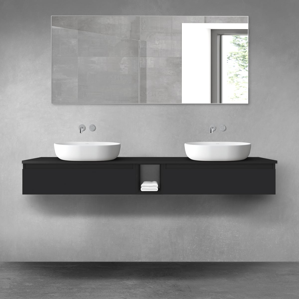 Set dulap Oltens Vernal 60010300, blat Oltens Vernal 63009300, 60020300