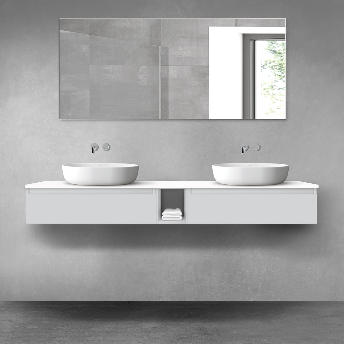 Set dulap Oltens Vernal 60010700, blat Oltens Vernal 63009000, 60020700