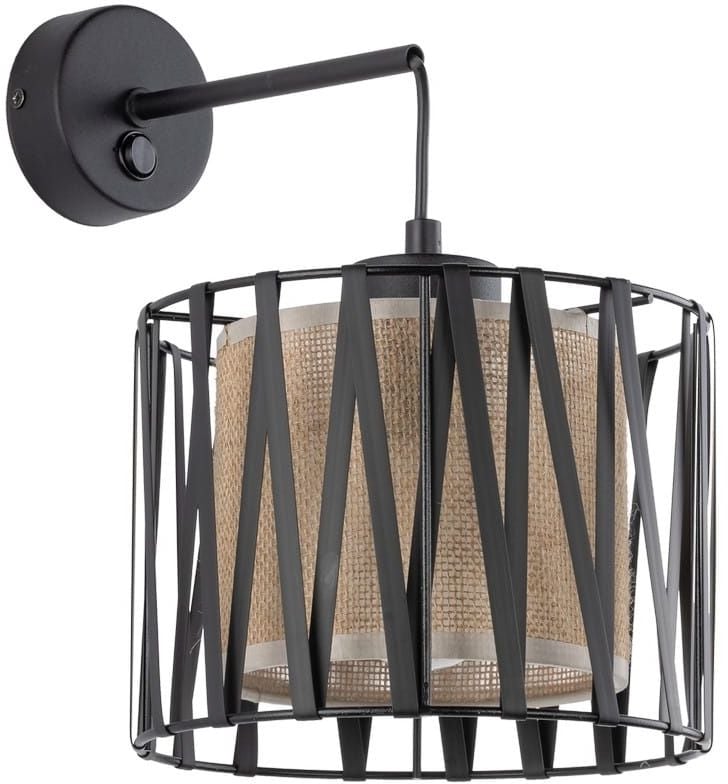 TK Lighting Harmony lampă de perete 1x15 W negru-maro 5950