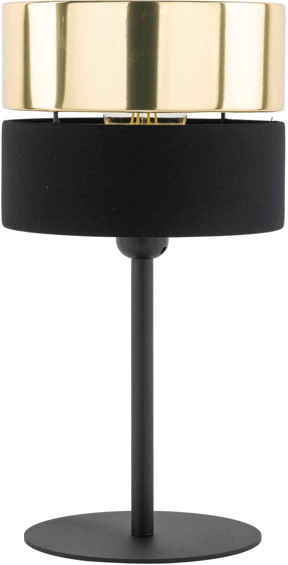 TK Lighting Hilton veioză 1x15 W negru-auriu 16051