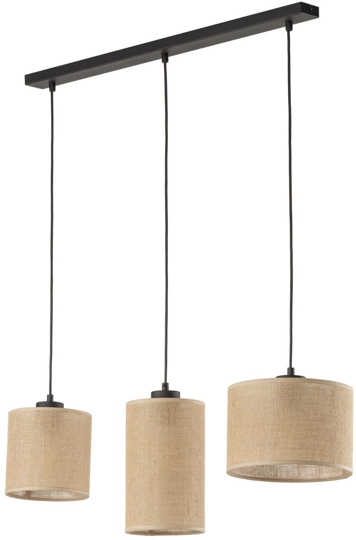 TK Lighting Juta lampă suspendată 3x15 W negru 4954