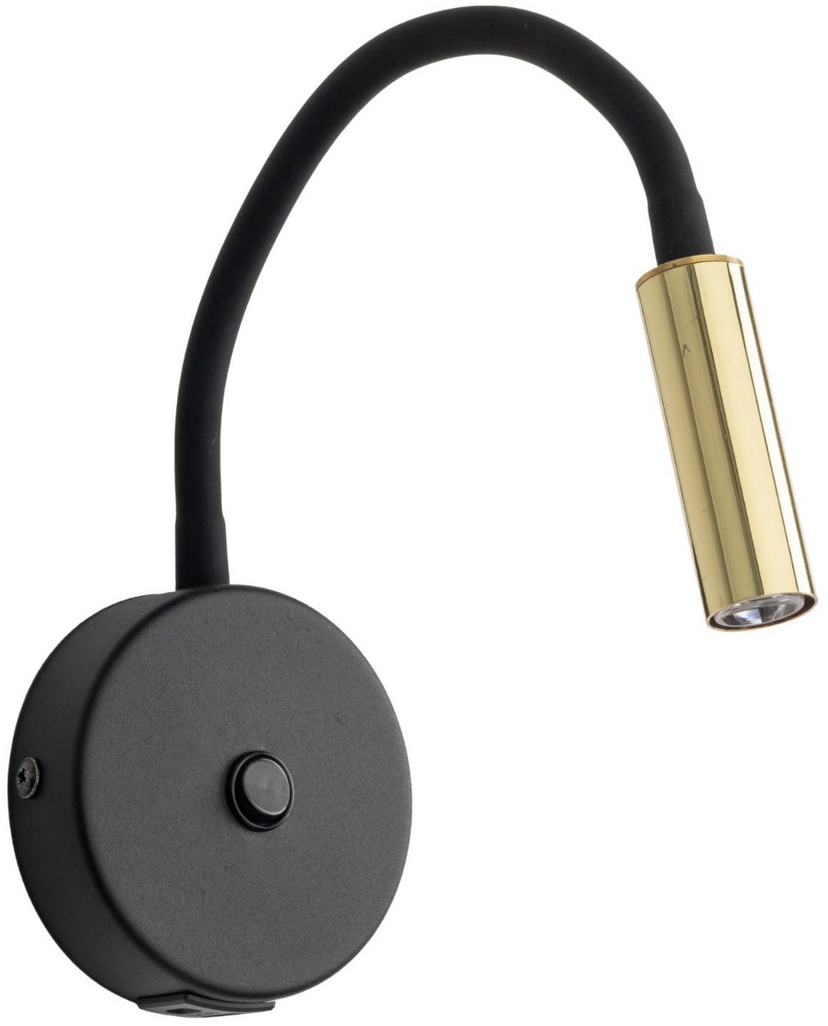 TK Lighting Lagos lampă de perete 1x6 W negru-auriu 10201
