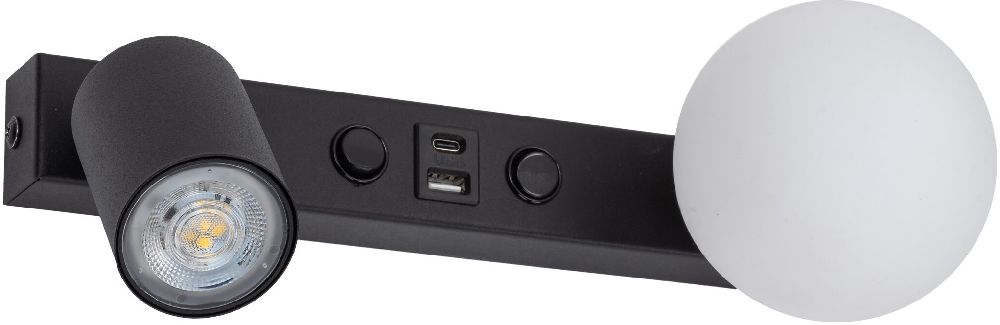 TK Lighting Vox lampă de perete 2x10 W negru 10152