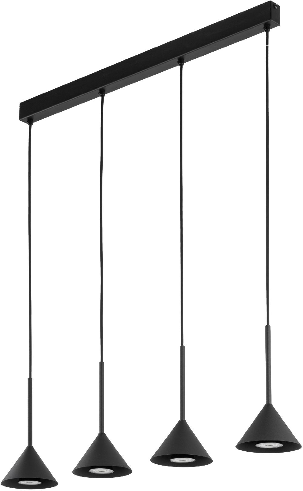 TK Lighting Cono lampă suspendată 4x10 W negru 10305