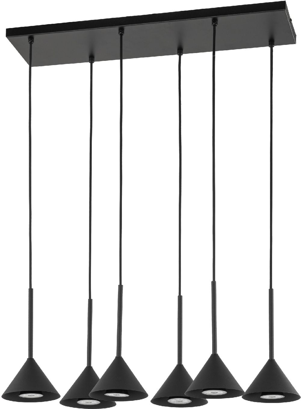 TK Lighting Cono lampă suspendată 6x10 W negru 10306