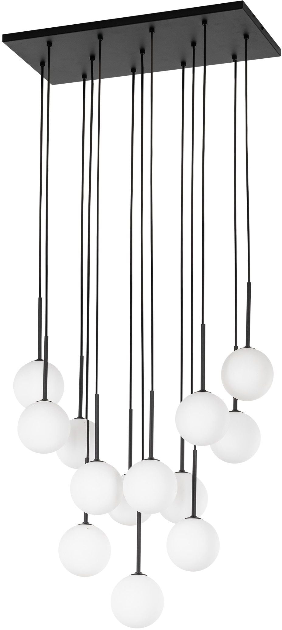 TK Lighting Martin lampă suspendată x6 W alb-negru 10079