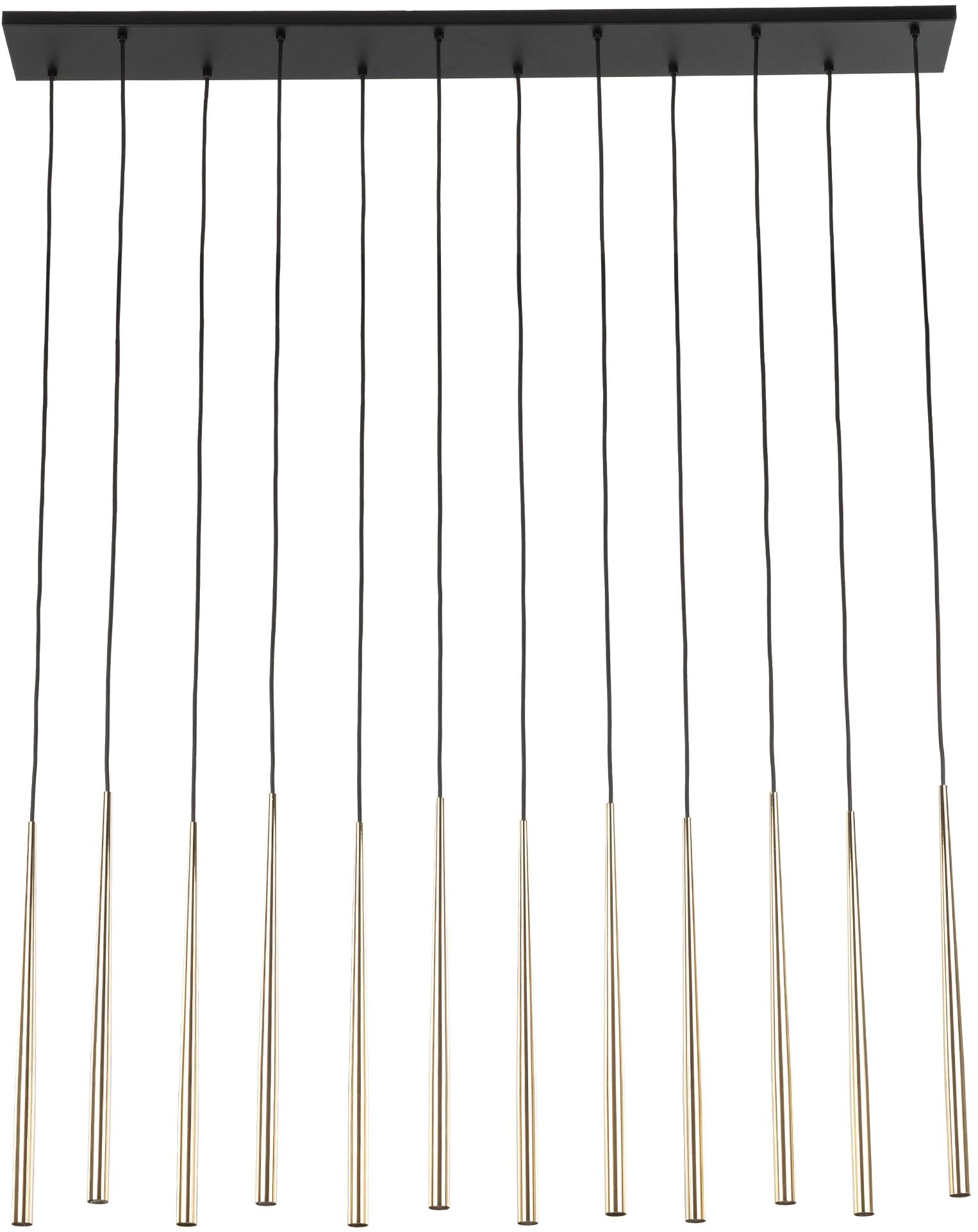 TK Lighting Piano lampă suspendată x8 W negru-auriu 10119