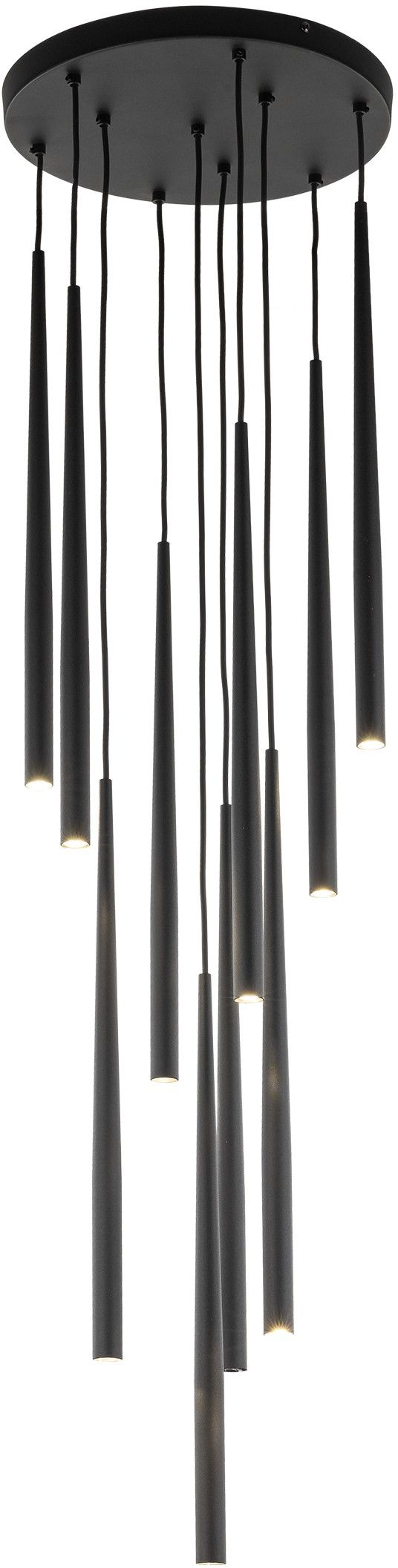 TK Lighting Piano lampă suspendată x8 W negru 10114