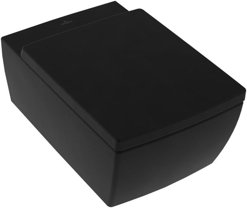 Villeroy & Boch Memento 2.0 vas wc agăţat fără margine negru 4633R0R7