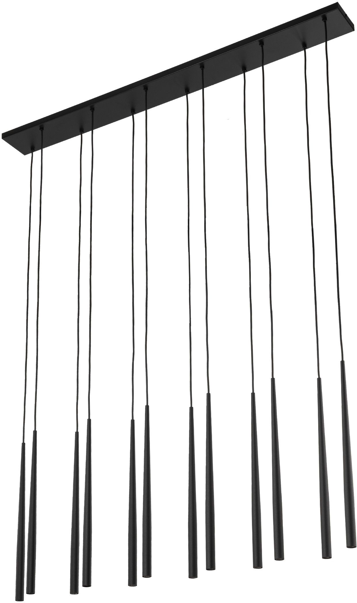 TK Lighting Piano lampă suspendată x8 W negru 10115