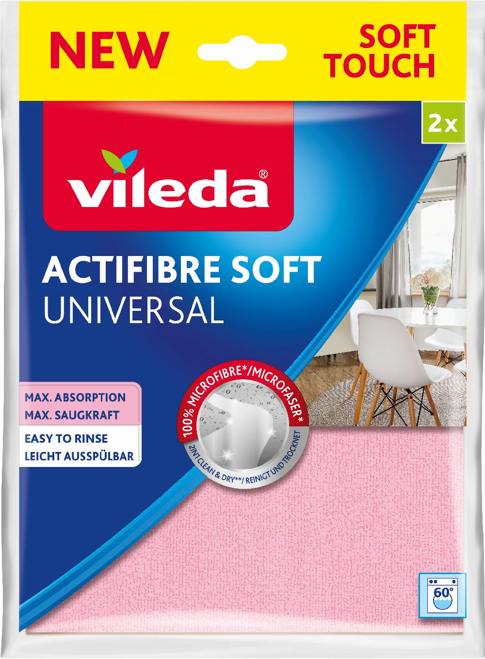 Vileda Actifibrte Soft set lavete de curățare 171813