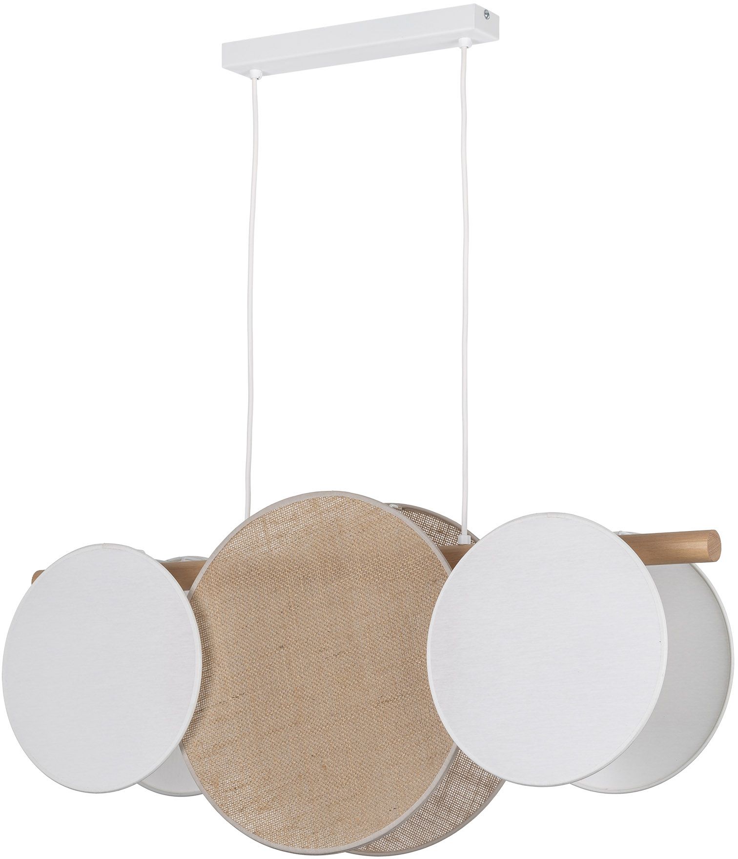 TK Lighting Pulse lampă suspendată 3x15 W alb-lemn 10005