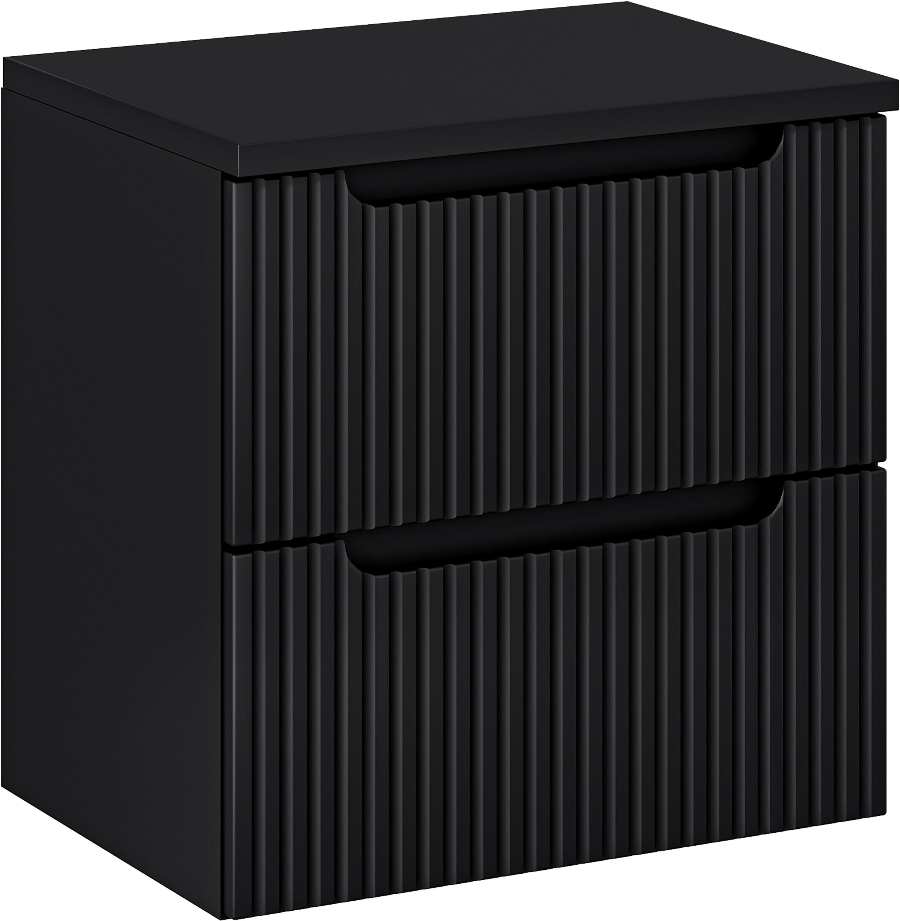 Comad Nova Black dulap cu blat 60x40x57 cm sub chiuveta pe perete negru SET-NOB B BLACK 60CM S