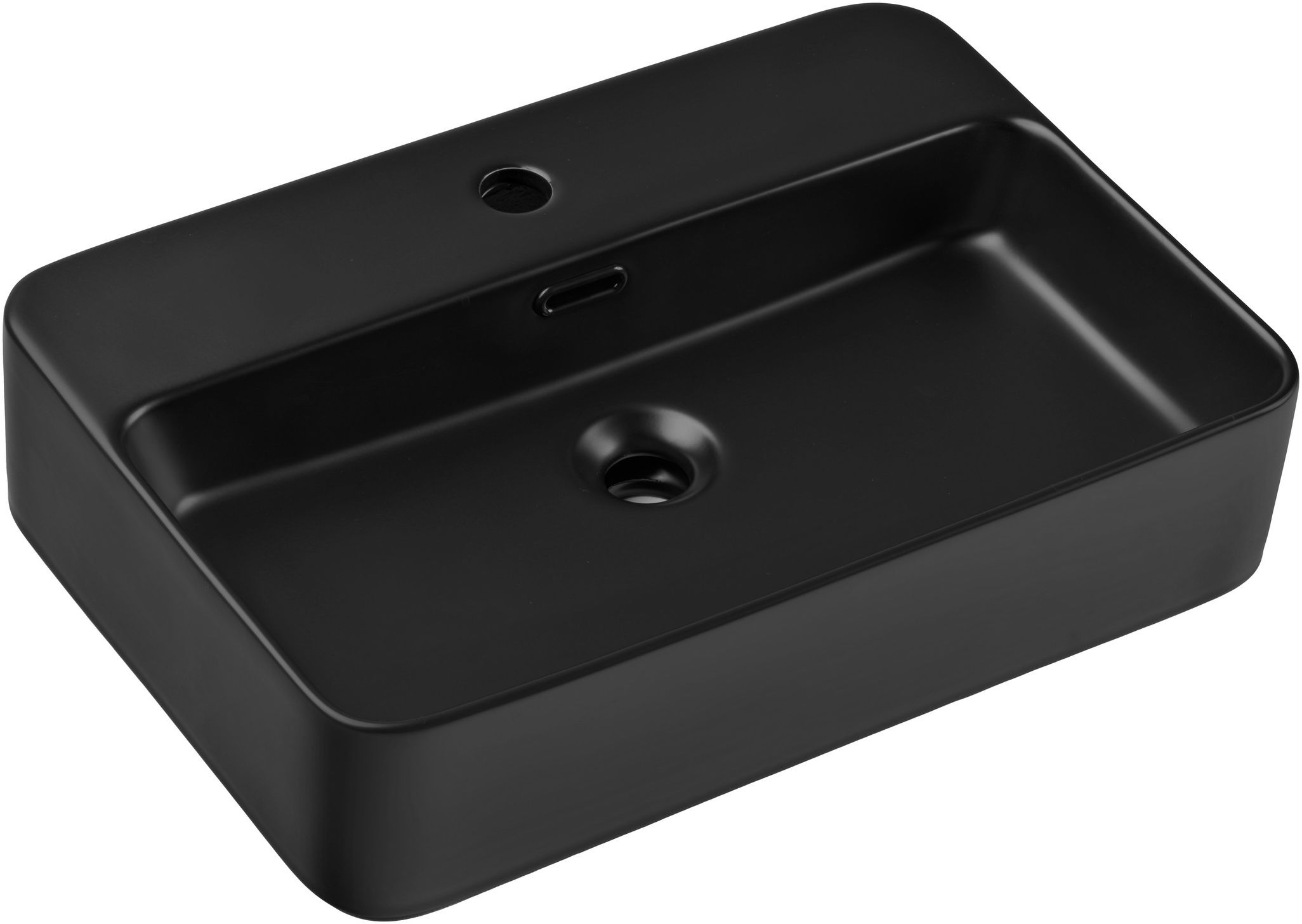 Comad Trust 2 lavoar 55x38 cm dreptunghiular de blat negru TRUST 2 BLACK ( E-6282 )