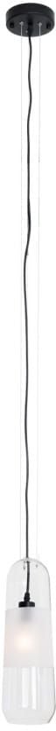MaxLight Mauri lampă suspendată 1x12 W negru-transparent P0588