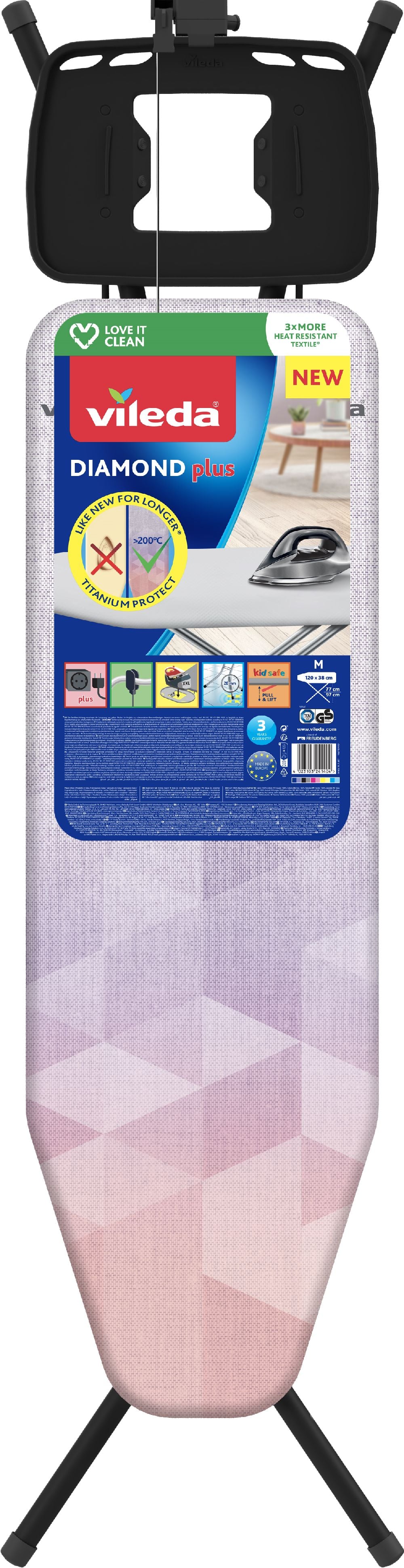 Vileda Diamond Plus masă de călcat 169x44 cm 173270