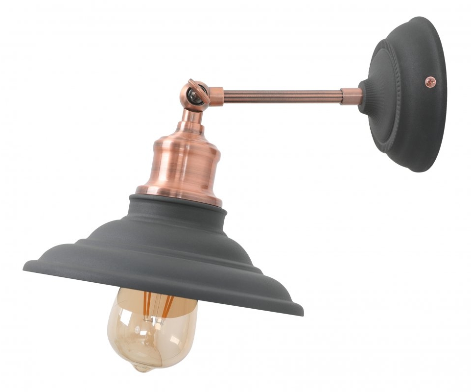 GTV Loret lampă de perete 1x40 W negru OS-LOR-E27-10-DEC