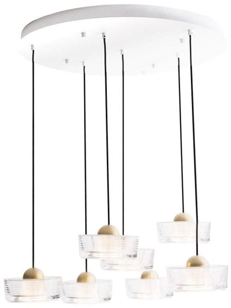 MaxLight Lipari lampă suspendată x38 W transparent-auriu P0544