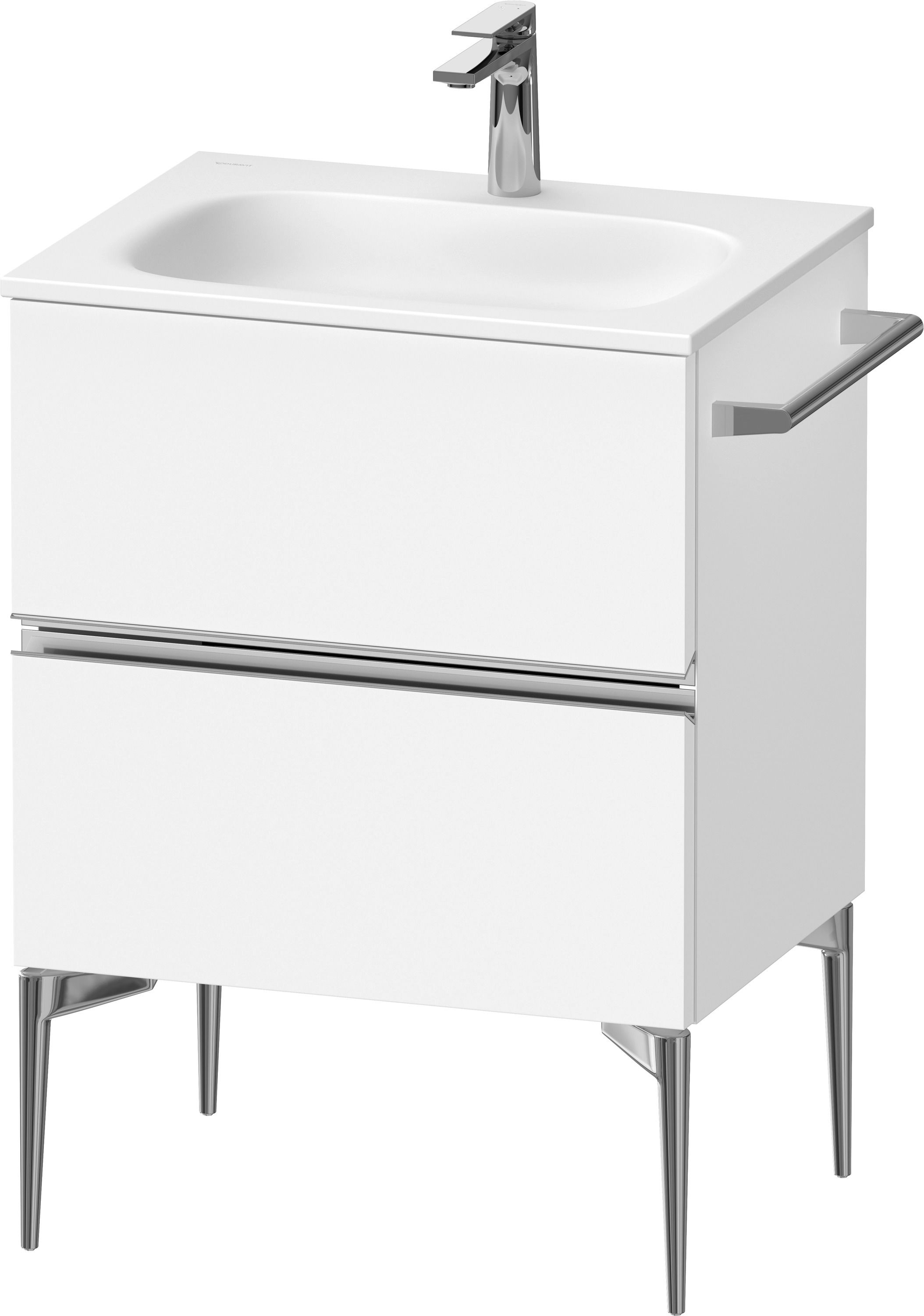 Duravit Sivida dulap 61x47.7x59.2 cm sub chiuveta pe perete alb-crom SV4650010180000