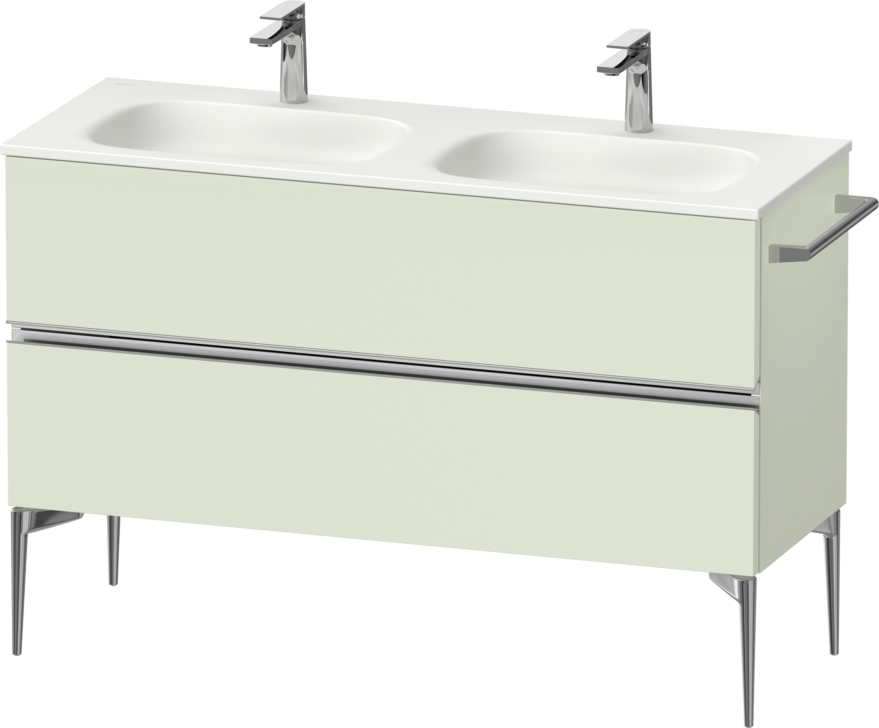 Duravit Sivida dulap 128x47.7x59.2 cm sub chiuveta pe perete verde-crom SV4654010HH0000