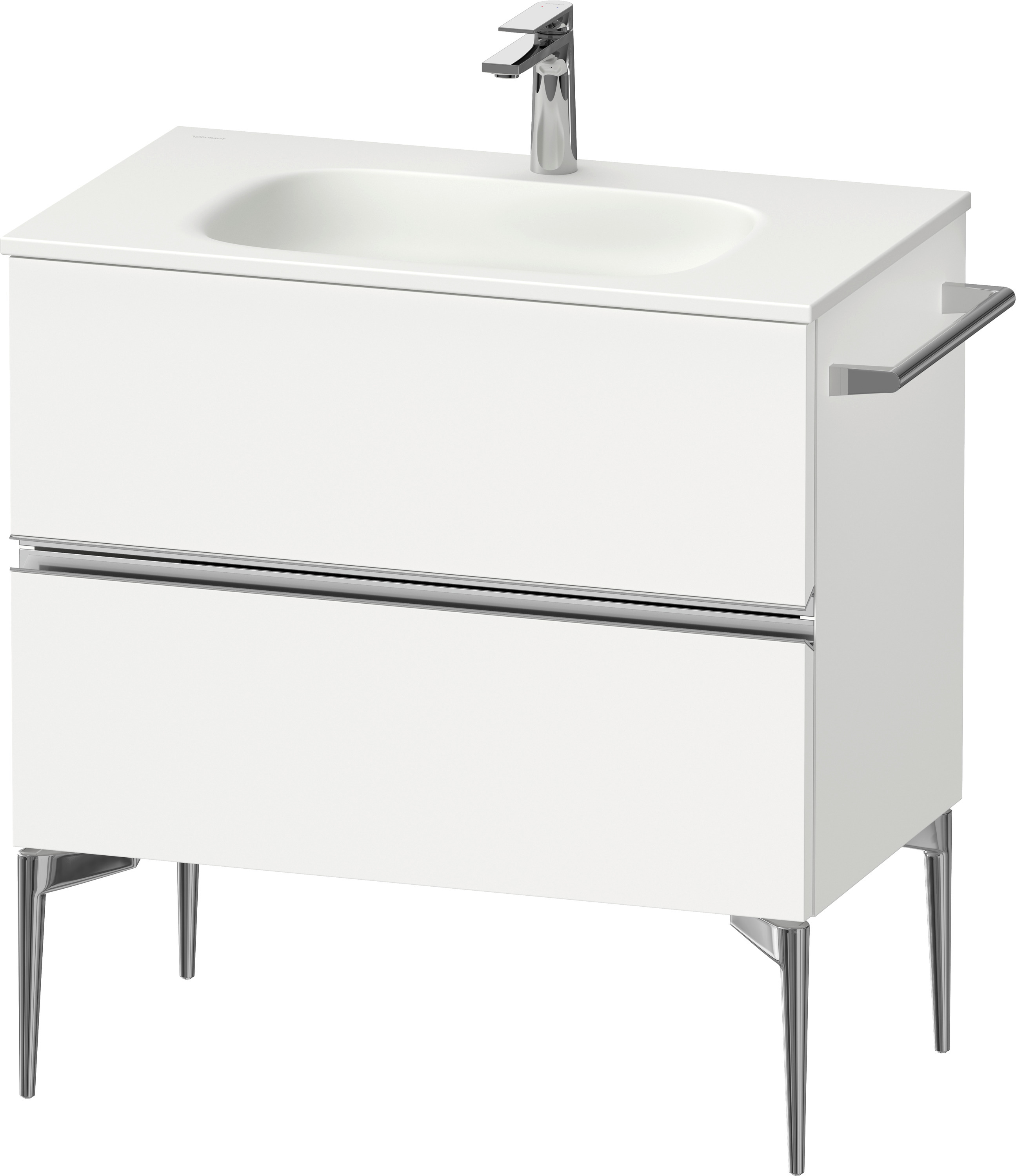 Duravit Sivida dulap 81x47.7x59.2 cm sub chiuveta pe perete alb-crom SV4651010180000