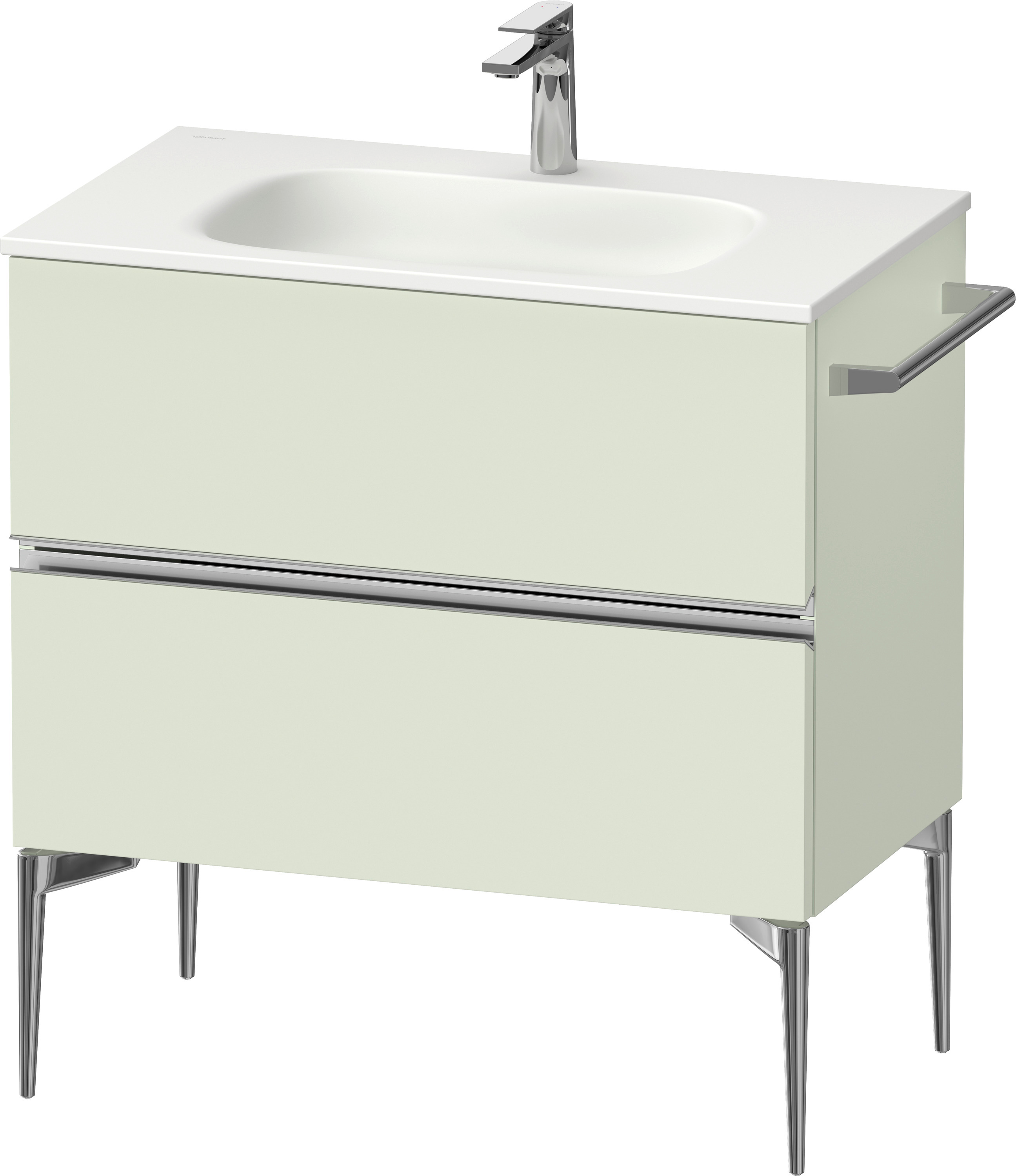 Duravit Sivida dulap 81x47.7x59.2 cm sub chiuveta pe perete verde-crom SV4651010HH0000