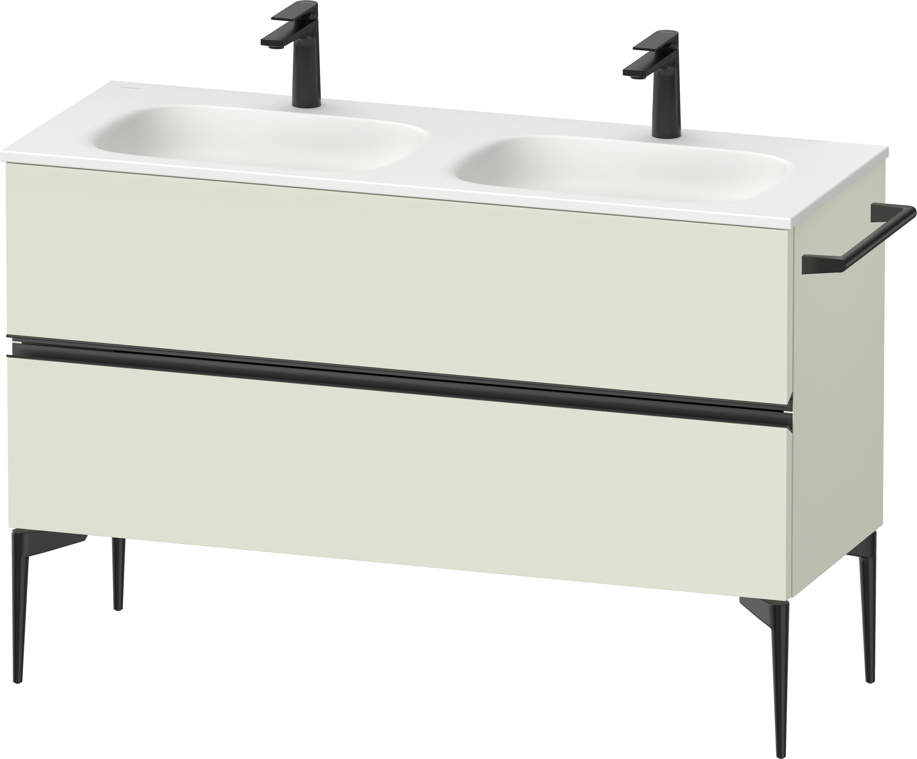 Duravit Sivida dulap 128x47.7x59.2 cm sub chiuveta pe perete negru-verde SV46540BDHH0000