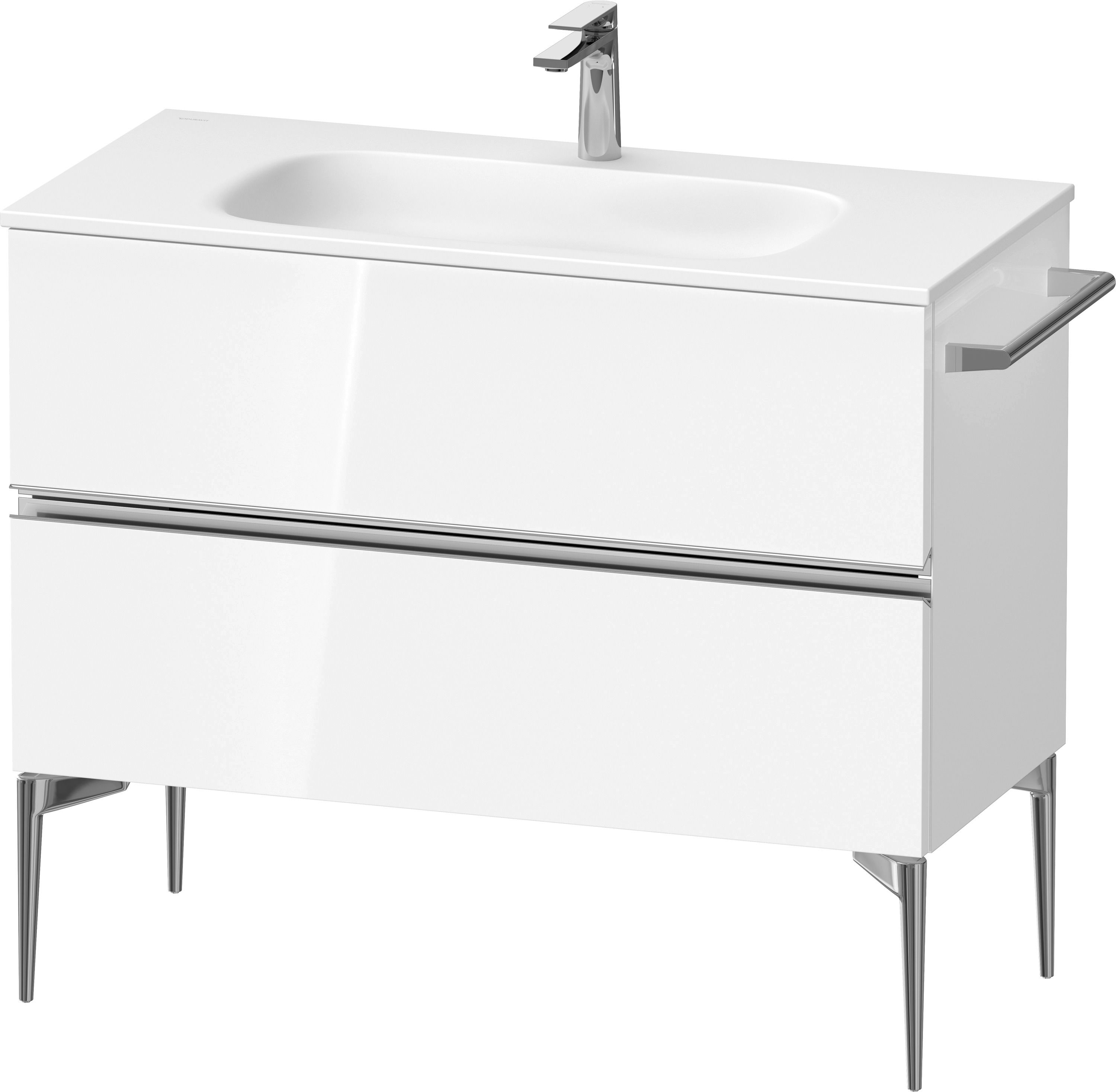 Duravit Sivida dulap 101x47.7x59.2 cm sub chiuveta pe perete alb-crom SV4652010220000