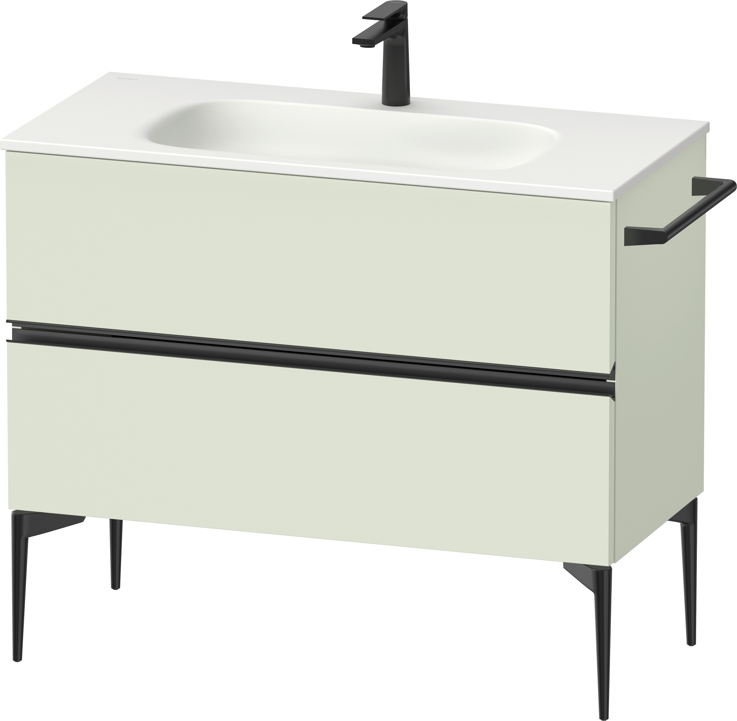 Duravit Sivida dulap 101x47.7x59.2 cm sub chiuveta pe perete negru-verde SV46520BDHH0000