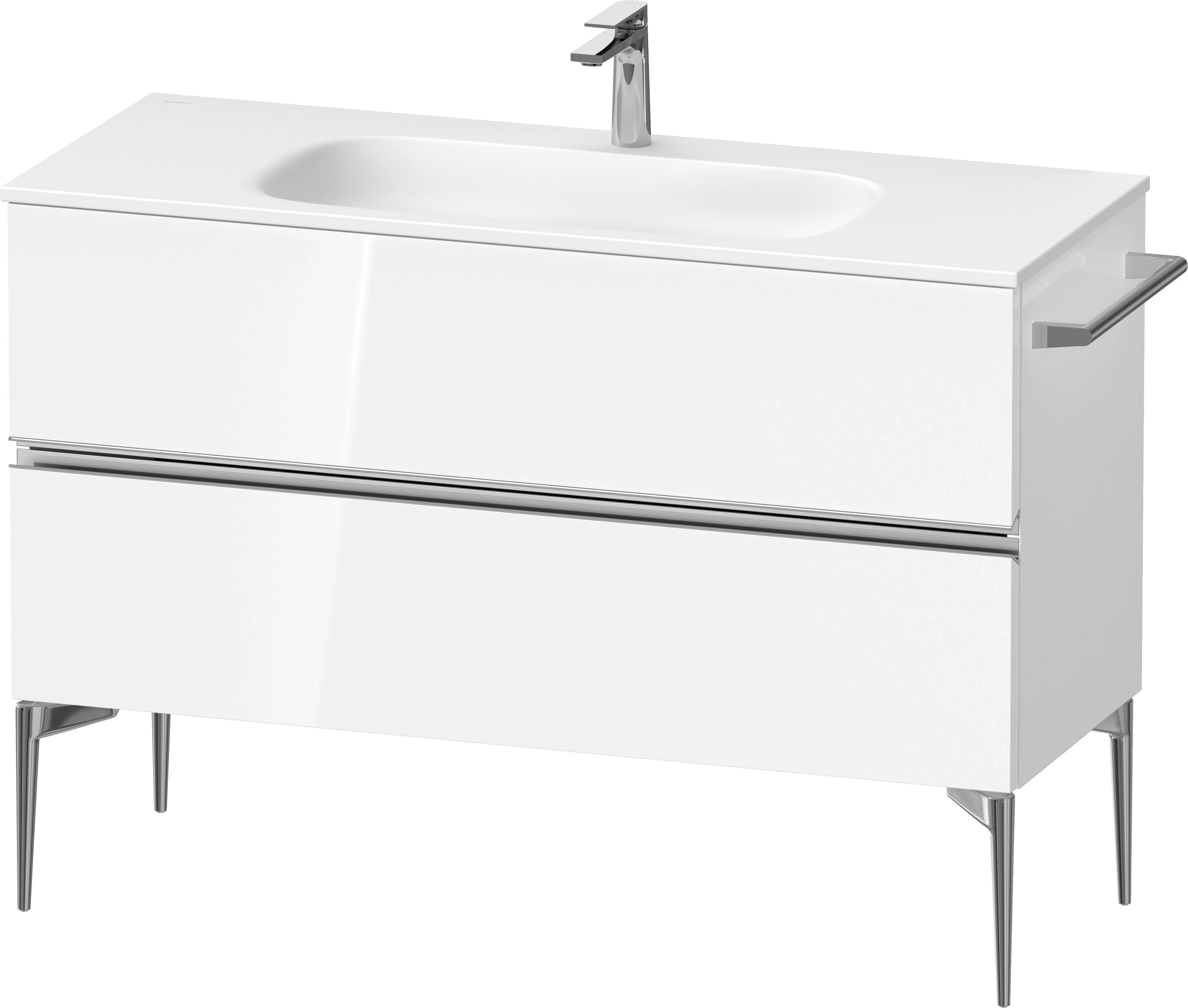 Duravit Sivida dulap 121x47.7x59.2 cm sub chiuveta pe perete alb-crom SV4653010220000