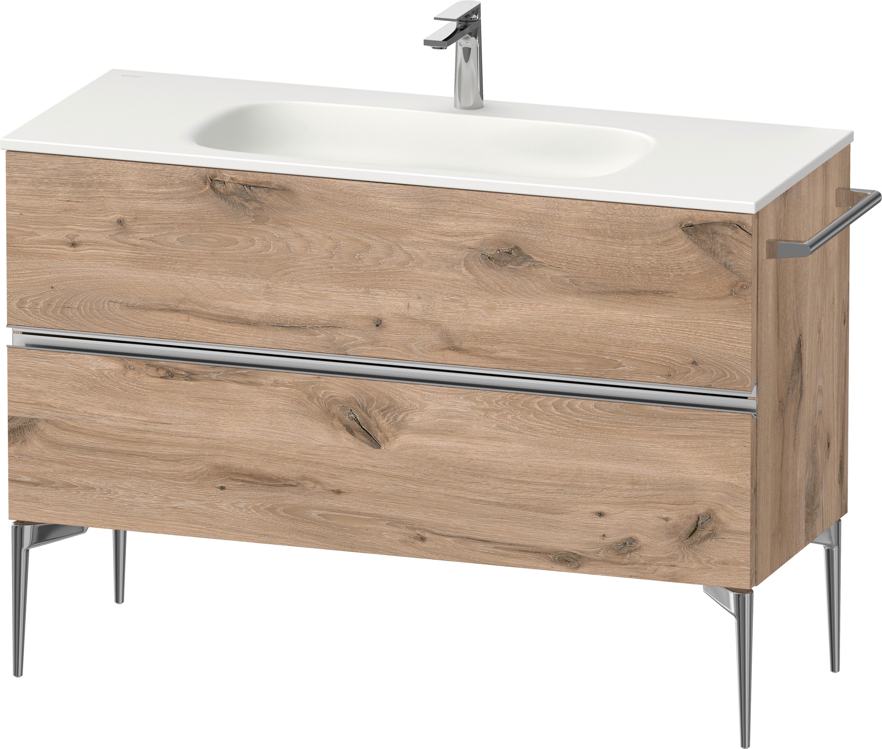 Duravit Sivida dulap 121x47.7x59.2 cm sub chiuveta pe perete stejar-crom SV4653010550000