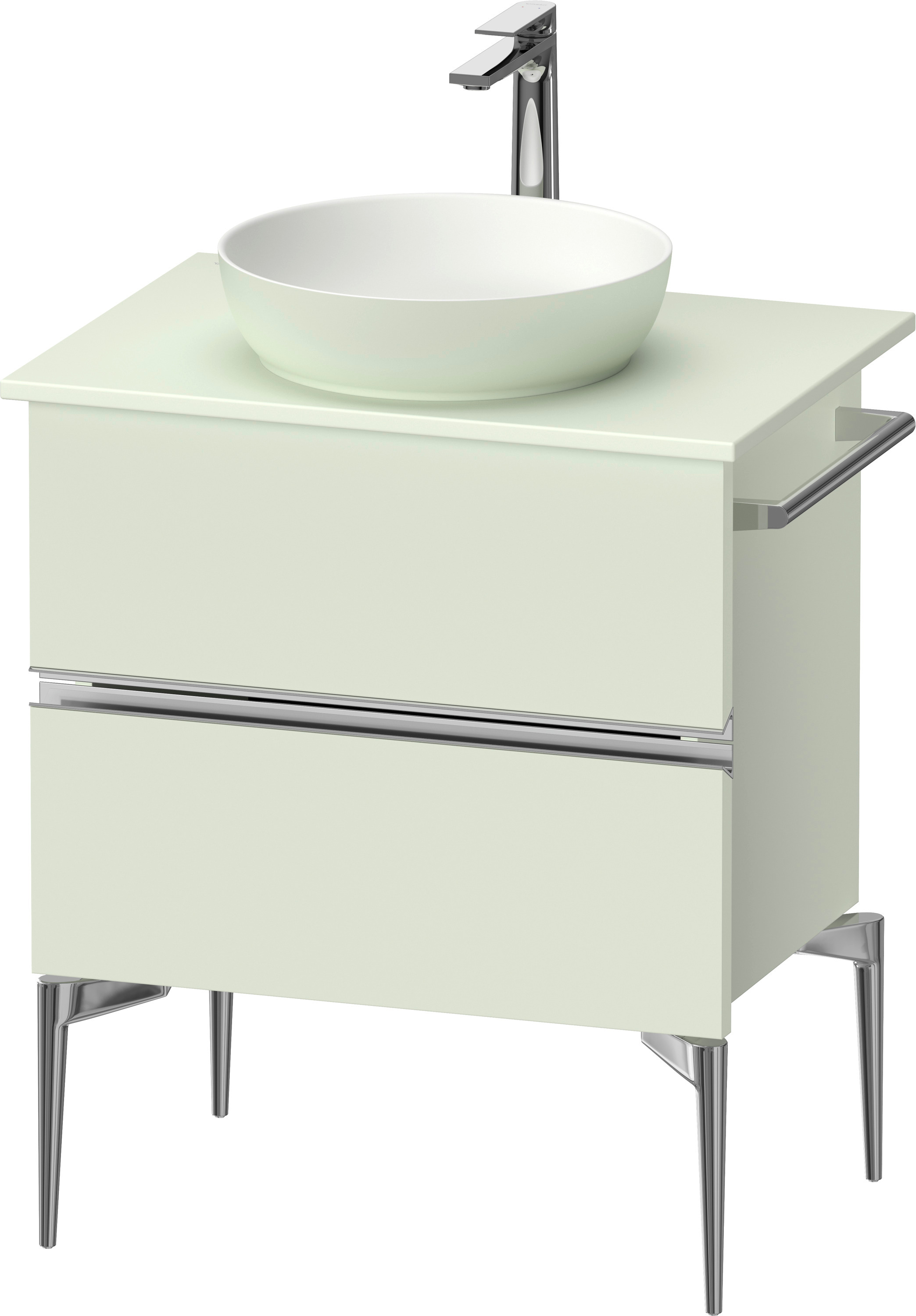 Duravit Sivida dulap 64.5x47.5x54.8 cm sub chiuveta pe perete verde-crom SV4657010HH0000