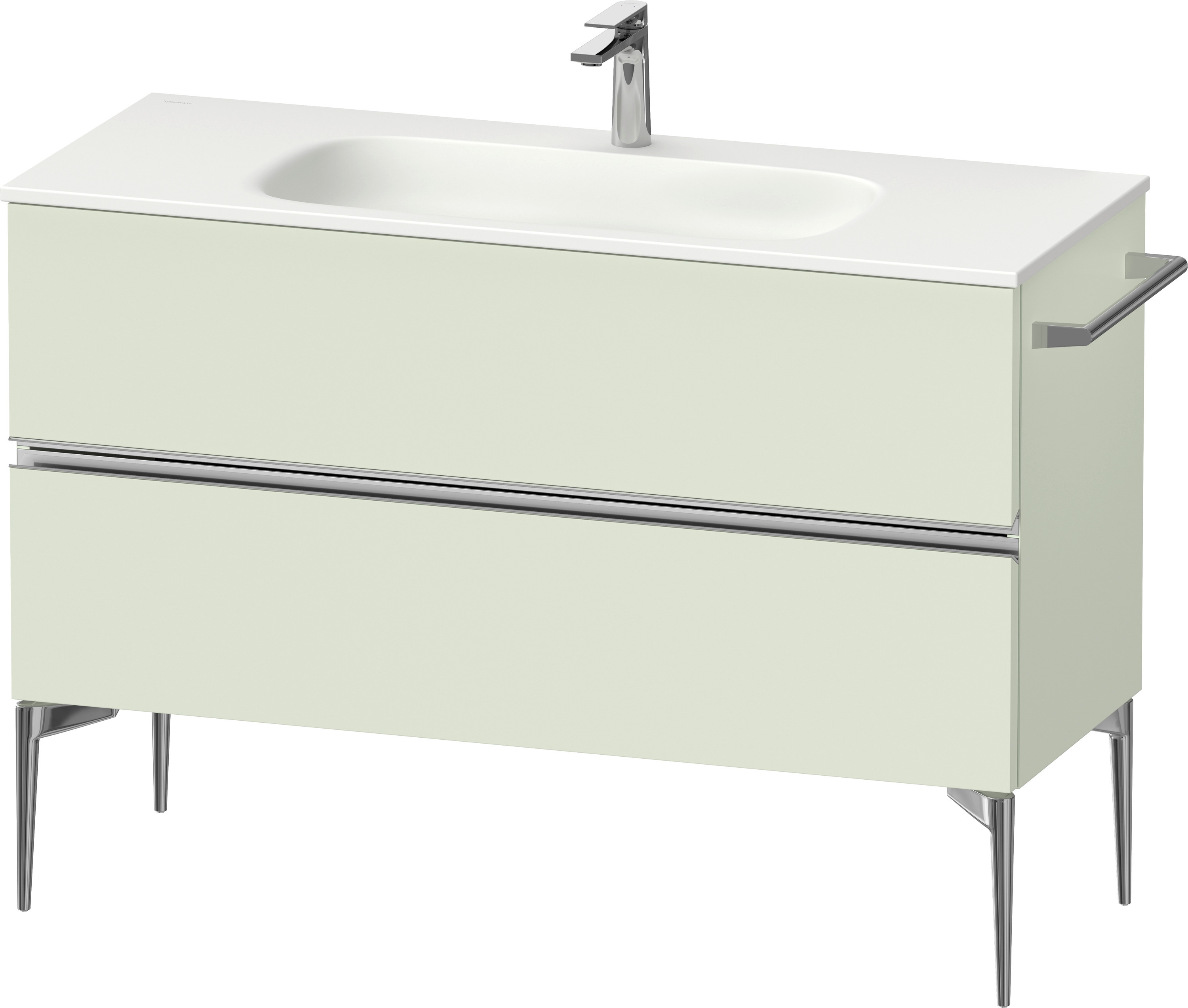 Duravit Sivida dulap 121x47.7x59.2 cm sub chiuveta pe perete verde-crom SV4653010HH0000