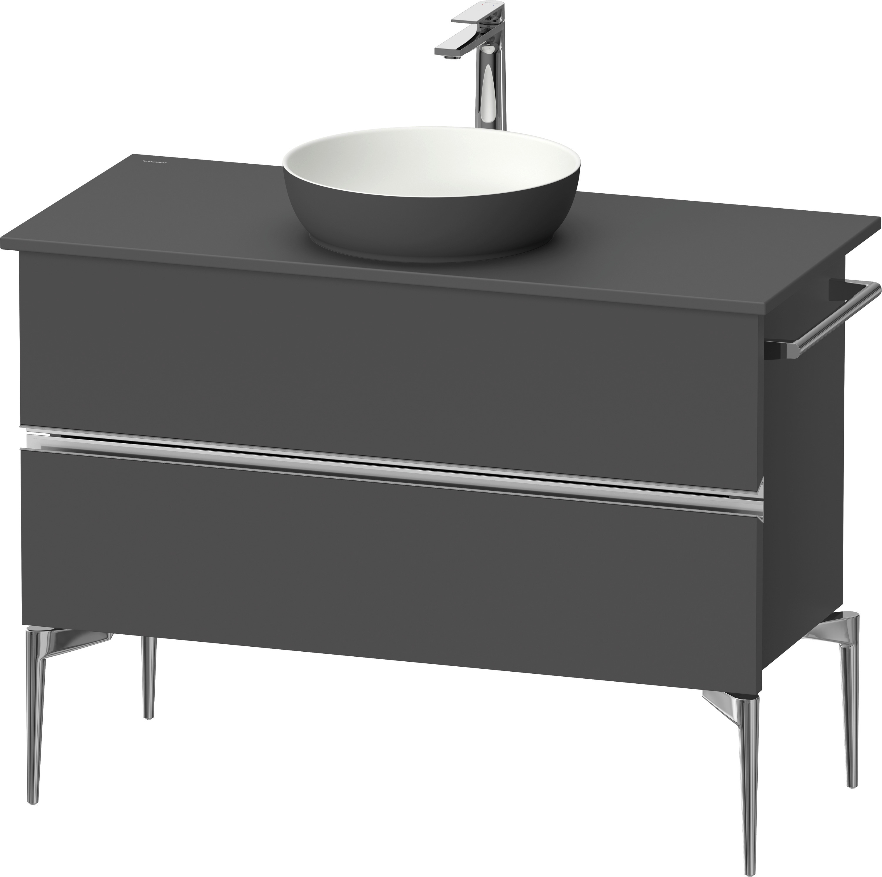 Duravit Sivida dulap 104.5x47.5x54.8 cm sub chiuveta pe perete grafit-crom SV4659010490000