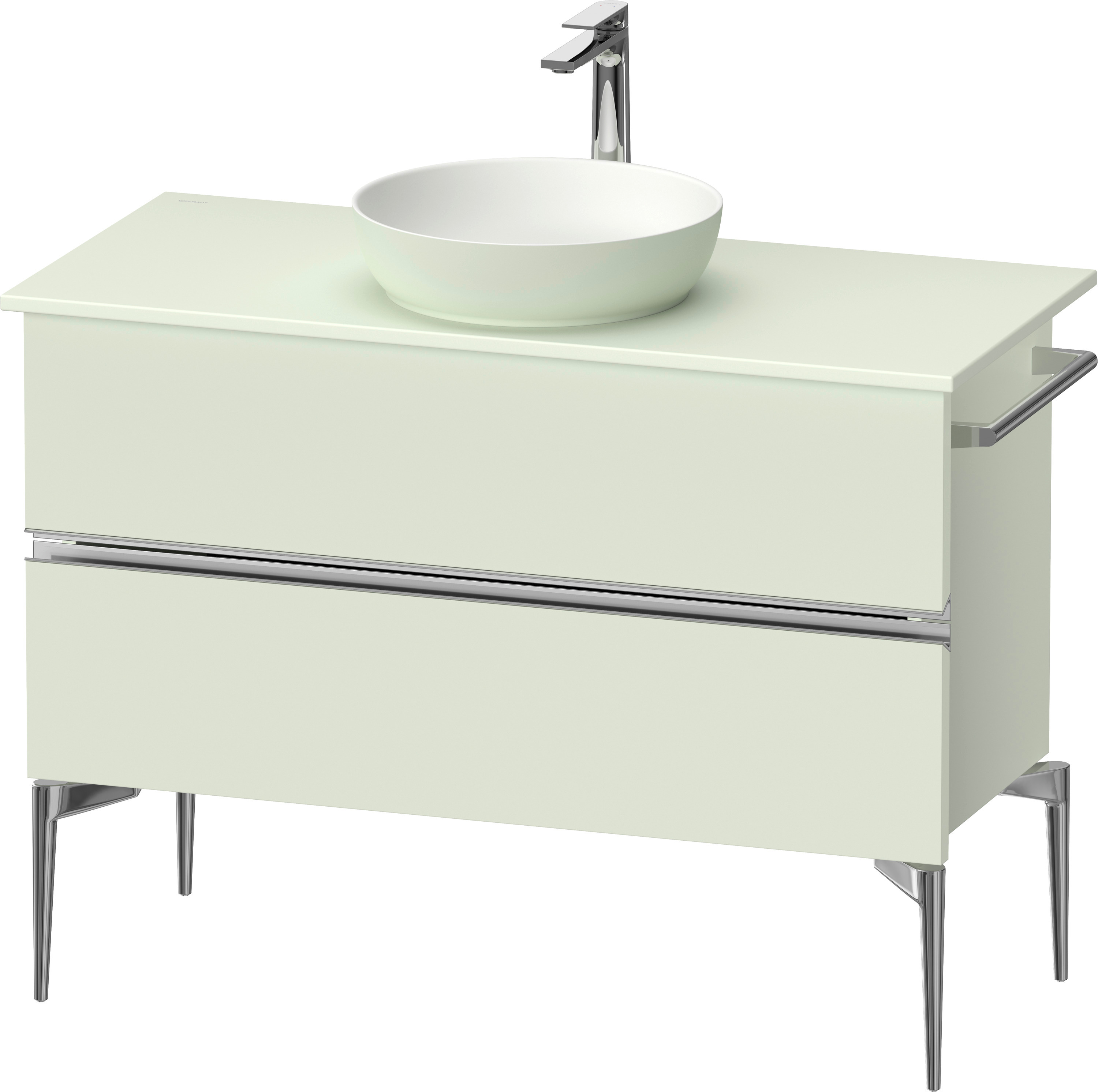 Duravit Sivida dulap 104.5x47.5x54.8 cm sub chiuveta pe perete verde-crom SV4659010HH0000