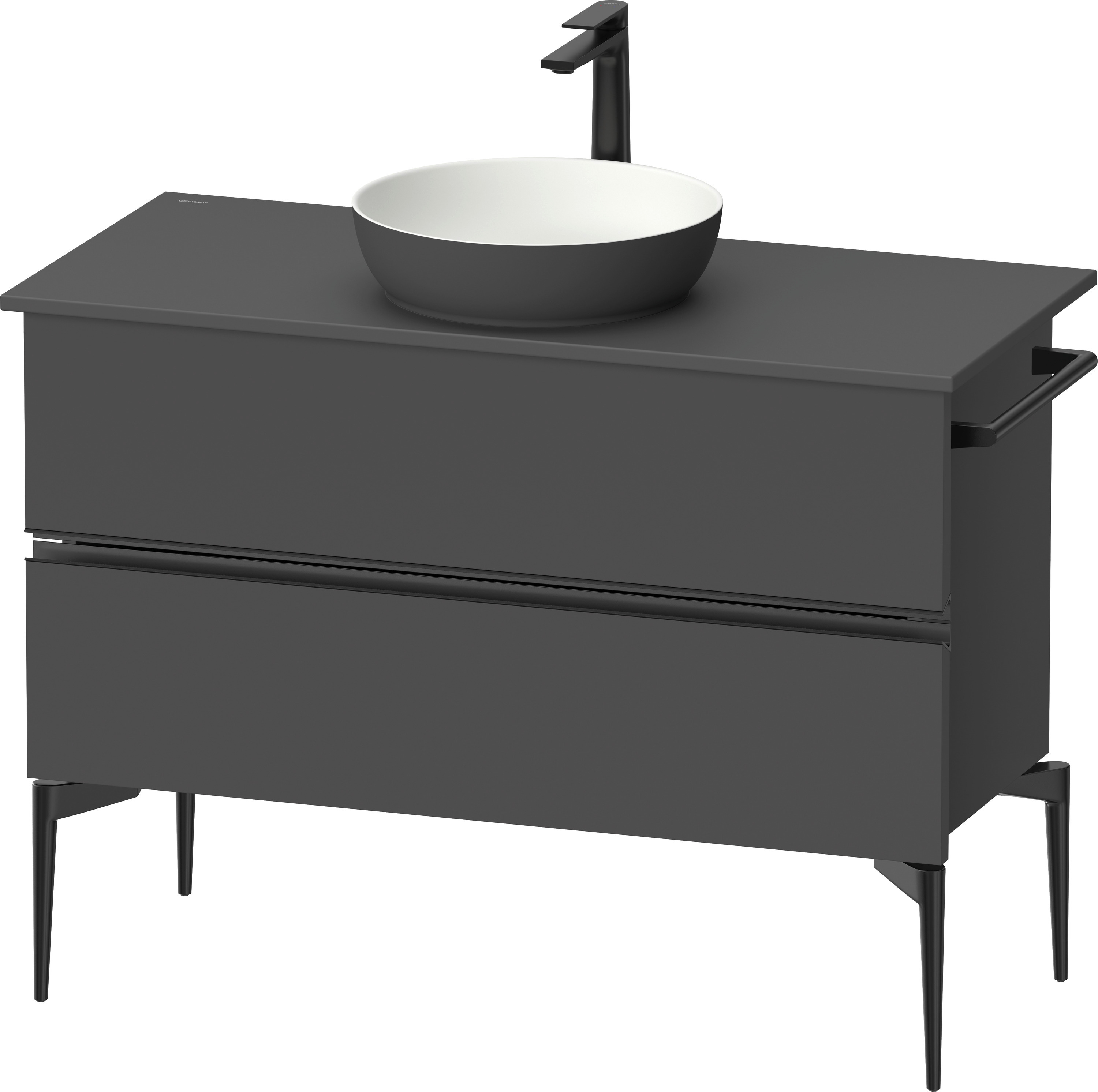 Duravit Sivida dulap 104.5x47.5x54.8 cm sub chiuveta pe perete negru-grafit SV46590BD490000