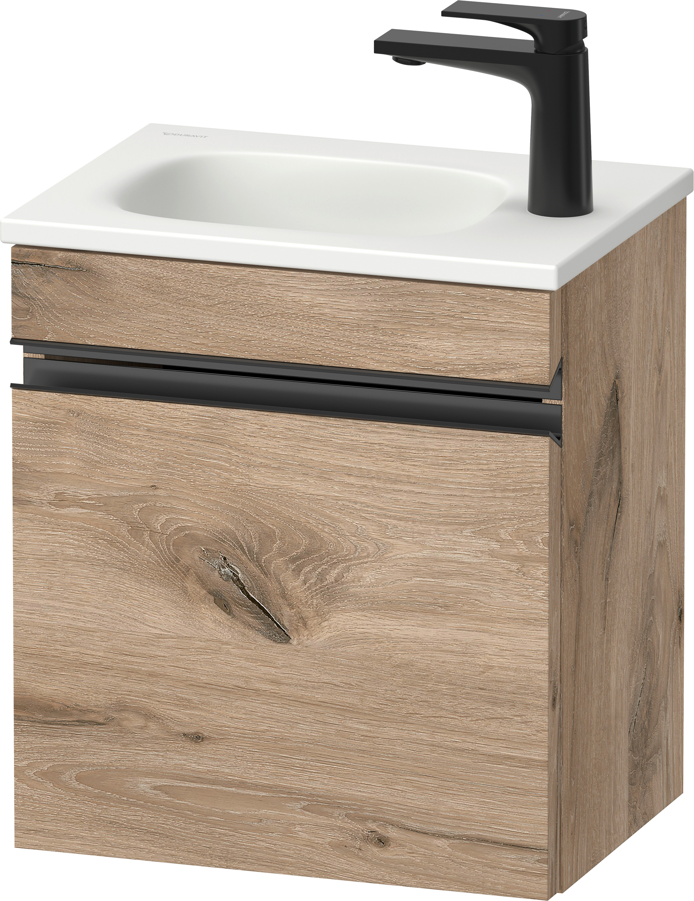 Duravit Sivida dulap 40x29.5x44 cm sub chiuveta pe perete negru-stejar SV4649RBD550000