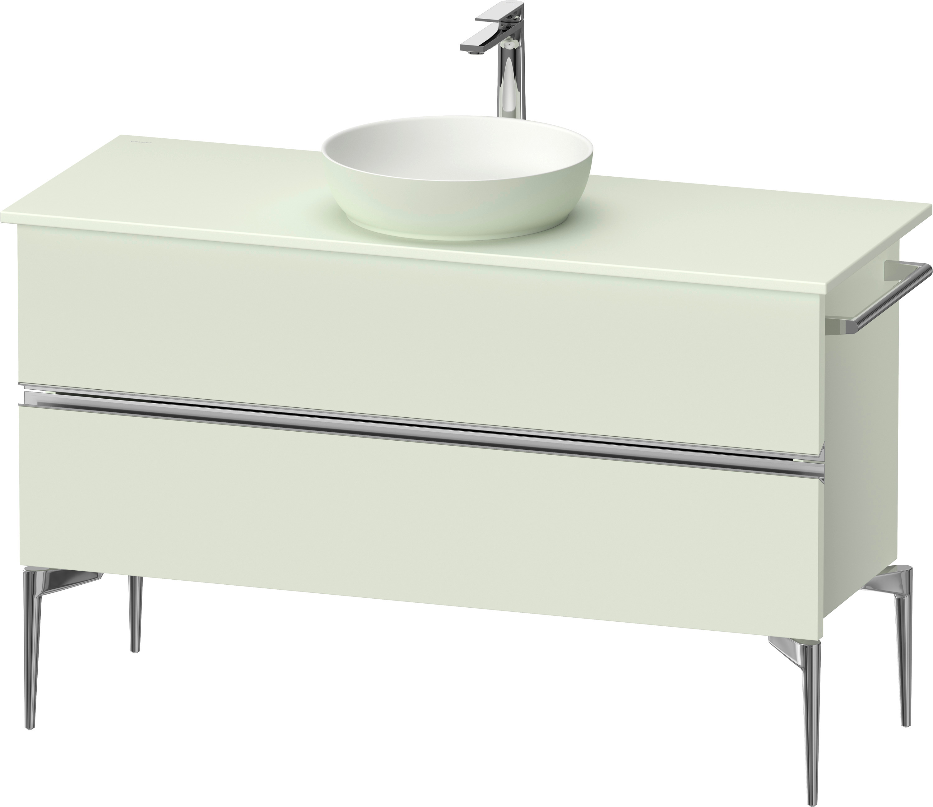 Duravit Sivida dulap 124.5x47.5x54.8 cm sub chiuveta pe perete verde-crom SV4660010HH0000