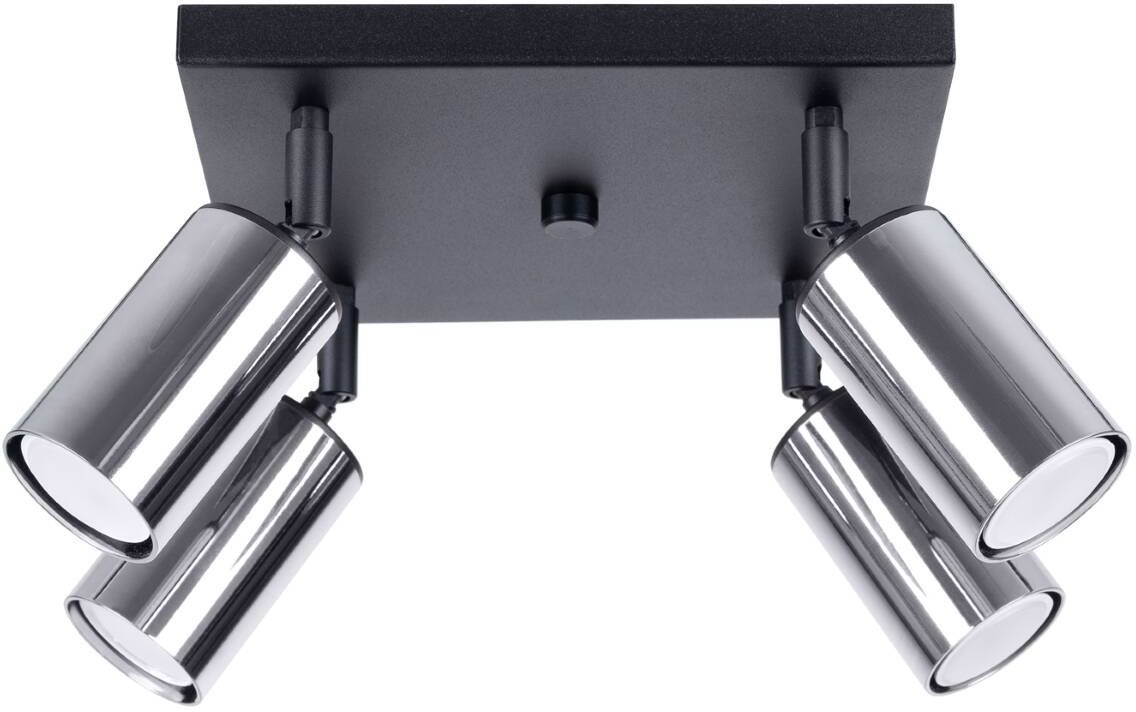 Sollux Lighting Winx lampă de tavan 4x10 W negru-crom SL.1370