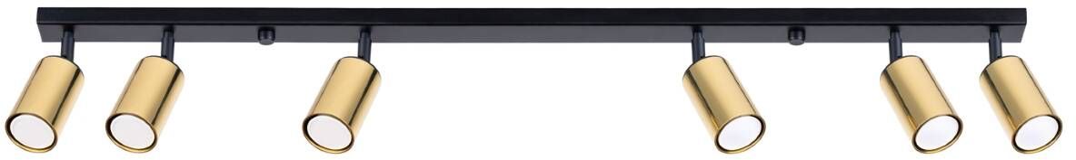 Sollux Lighting Winx lampă de tavan 6x10 W negru-auriu SL.1388