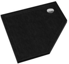 Schedpol Corrina New cădiță de duș pentagonală 80x80 cm negru 3.4397/C/ST