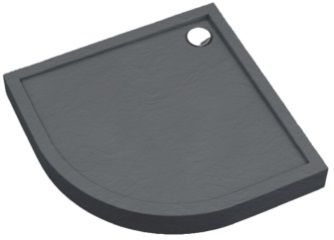 Schedpol Competia New cădiță de duș semirotundă x80 cm gri 3.4633/S/ST