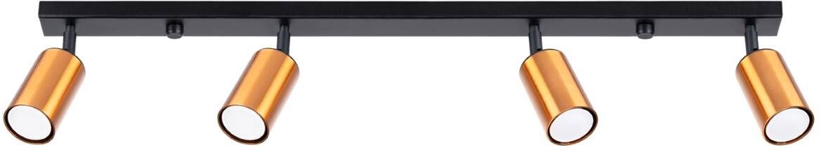 Sollux Lighting Winx lampă de tavan 4x10 W negru-cupru SL.1379