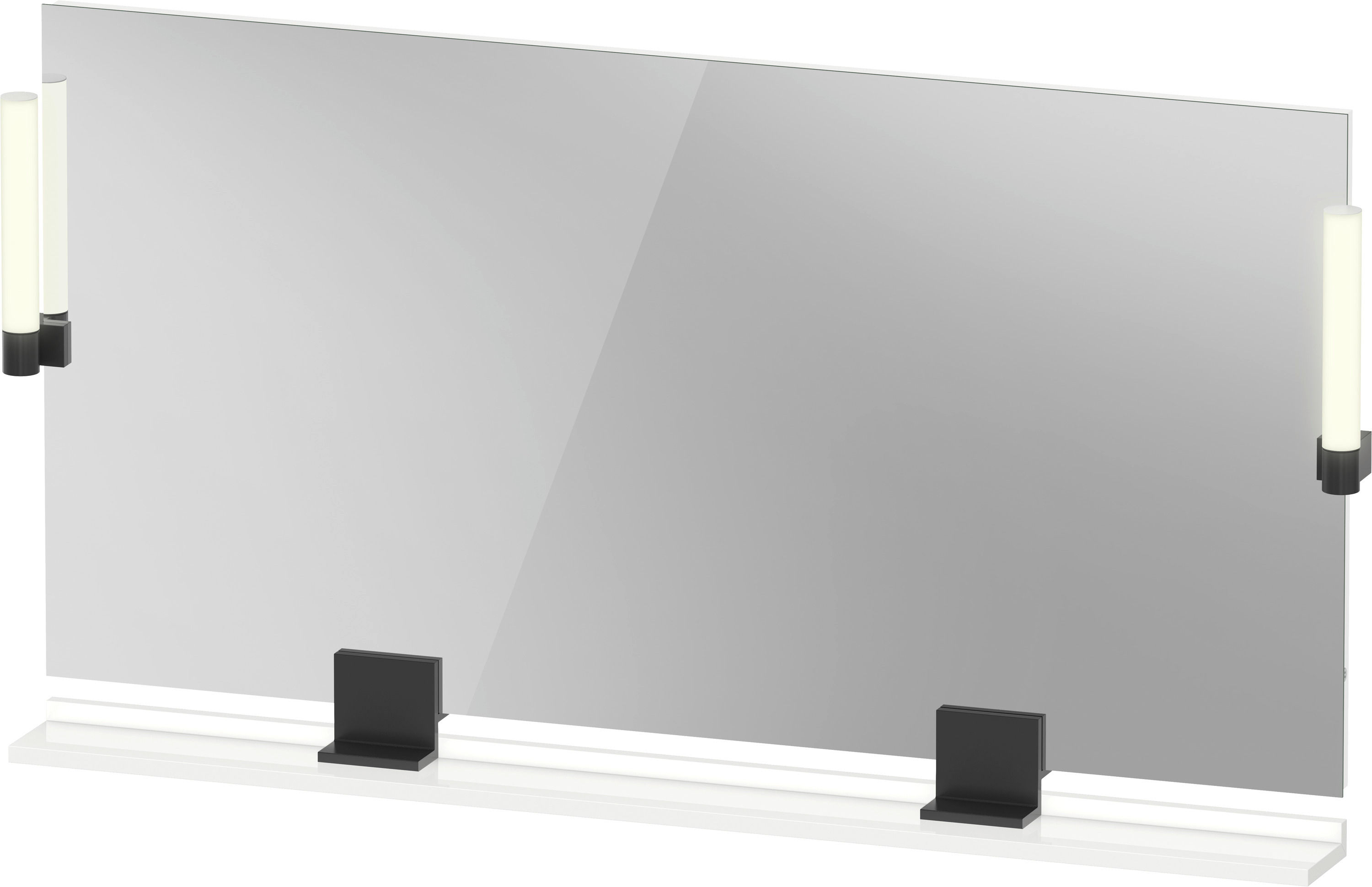 Duravit Sivida oglindă 133x65 cm dreptunghiular cu iluminare negru-alb SV74250BD220000