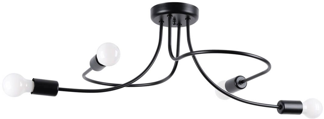 Sollux Lighting Levar lampă de tavan 4x15 W negru SL.1455