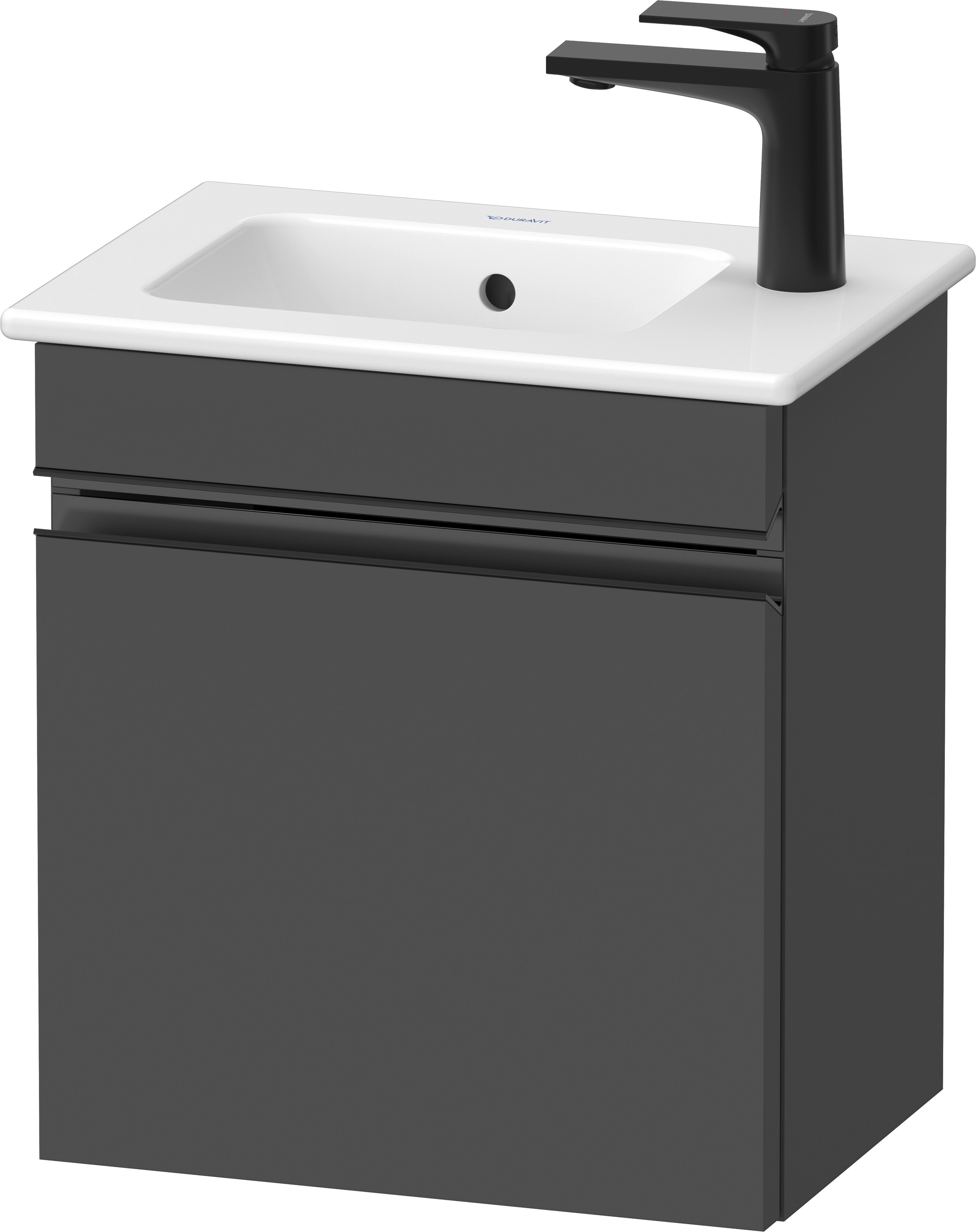 Duravit Sivida dulap 40x28.7x44.3 cm sub chiuveta pe perete negru-grafit SV4642LBD490000