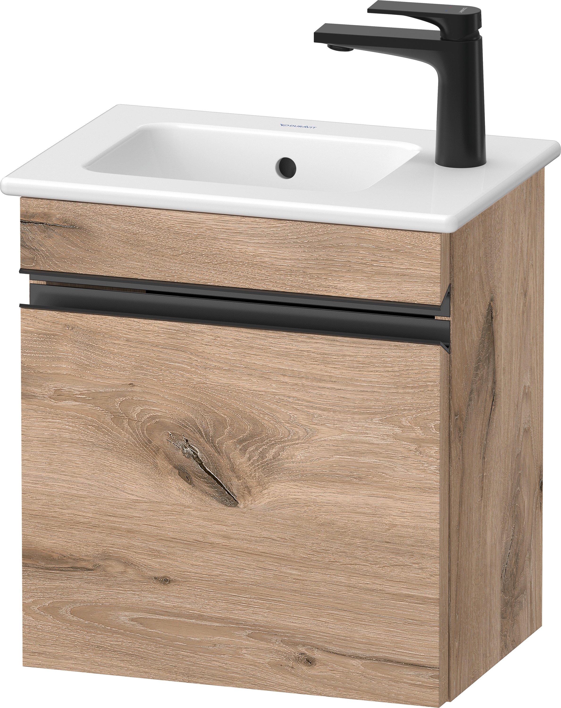 Duravit Sivida dulap 40x28.7x44.3 cm sub chiuveta pe perete negru-stejar SV4642RBD550000