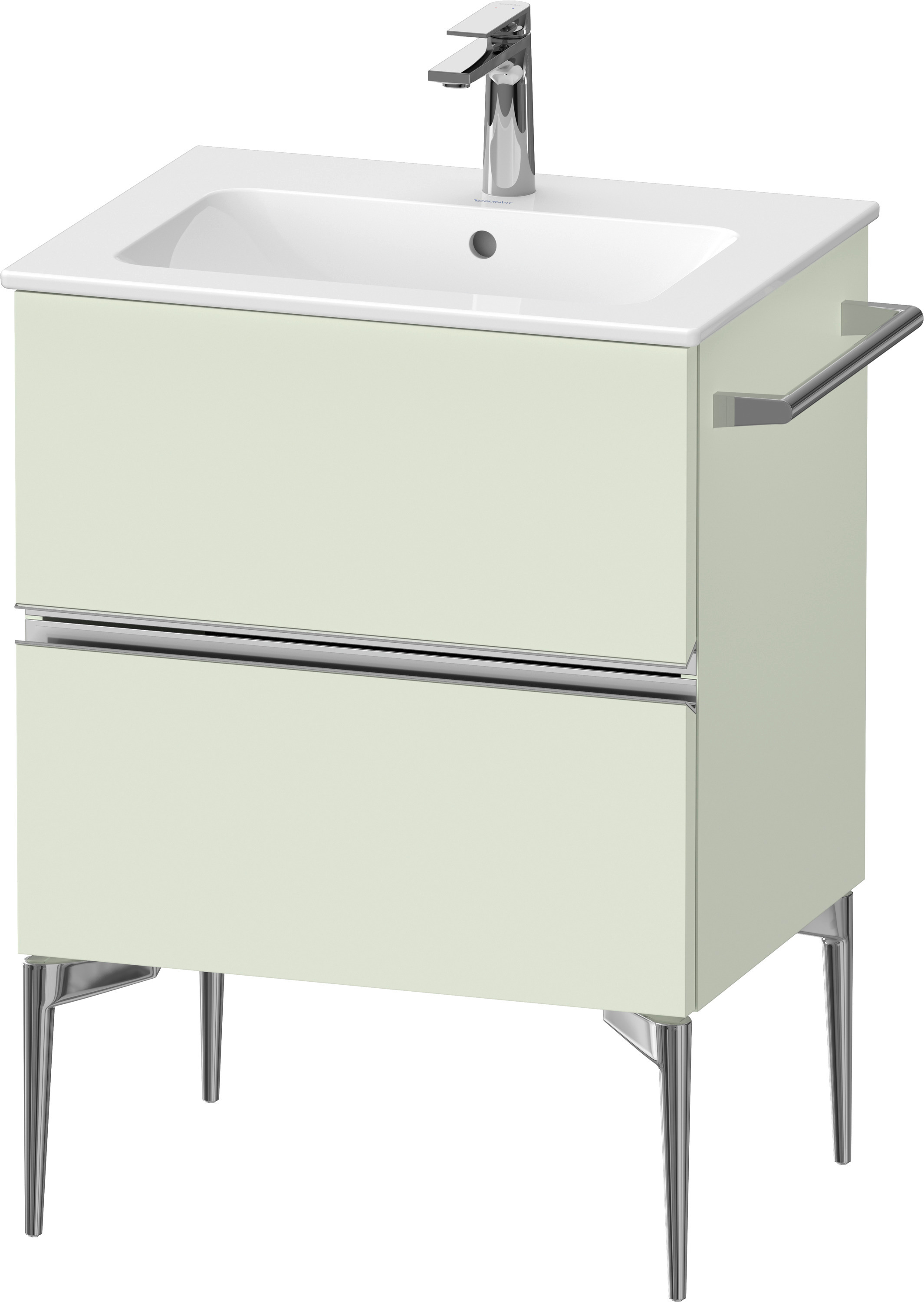 Duravit Sivida dulap 61x47.7x59.1 cm sub chiuveta pe perete verde-crom SV4643010HH0000